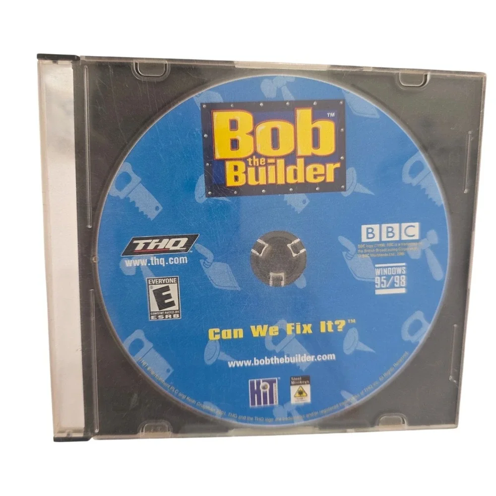Bob the Builder Can We Fix It PC‎ CD-ROM THQ BBC Windows 95 98 Game Disc